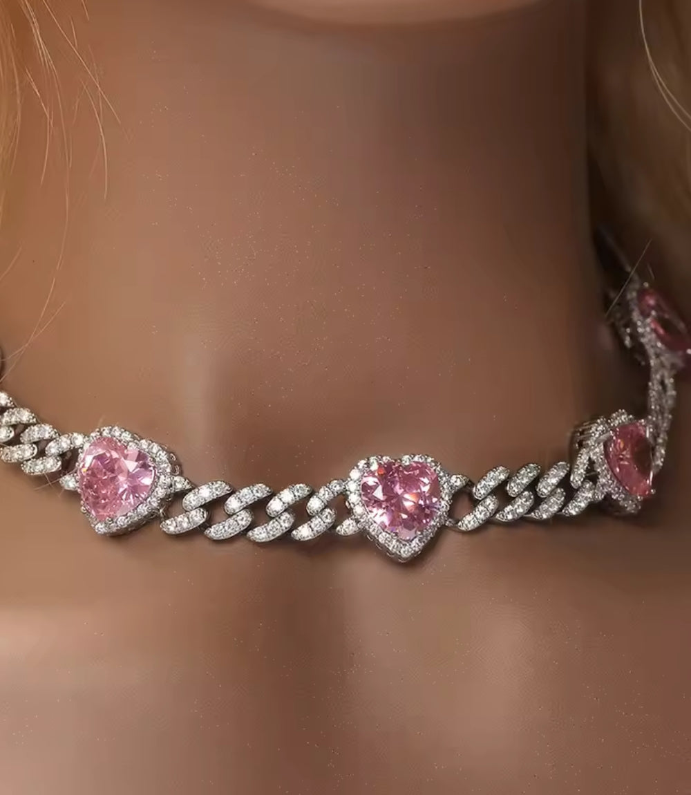 Dream love - Iced Out Heart Necklace