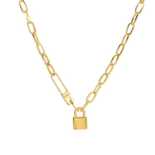 Love Lock Gold Necklace