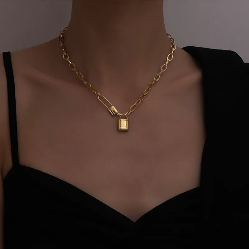 Love Lock Gold Necklace