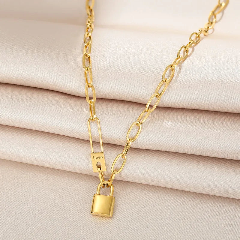 Love Lock Gold Necklace