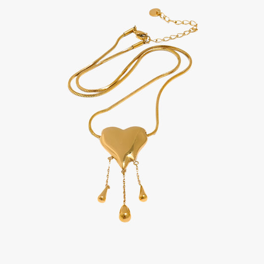 Love Explosion - Heart Water Drop Necklace