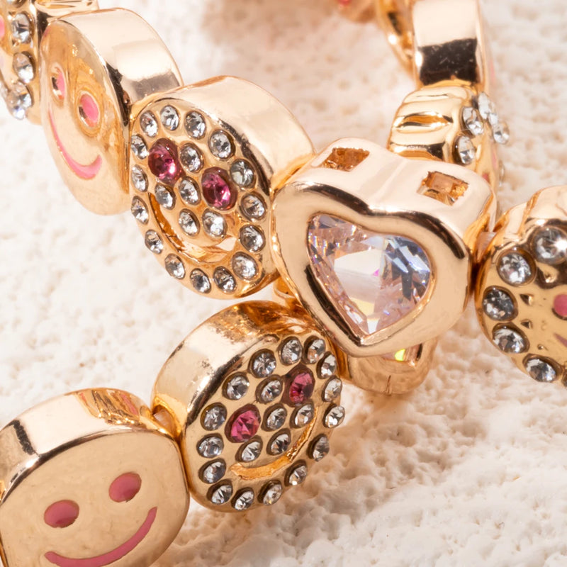 Iced Smile Stack - Charm Bracelets