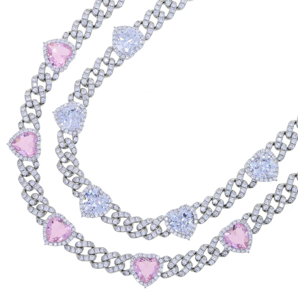 Dream love - Iced Out Heart Necklace