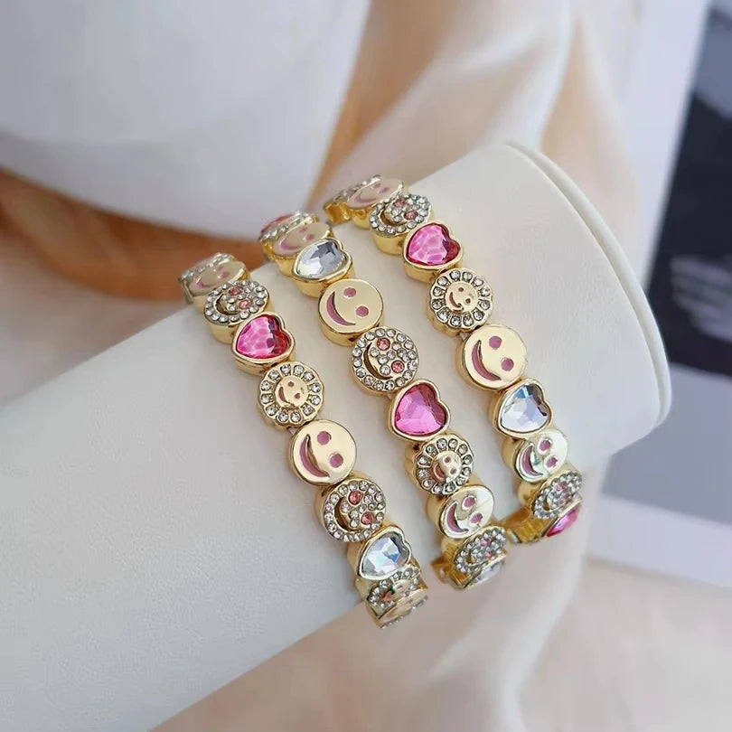 Iced Smile Stack - Charm Bracelets