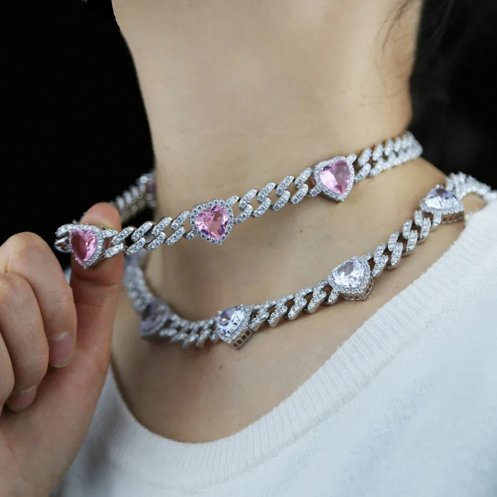 Dream love - Iced Out Heart Necklace