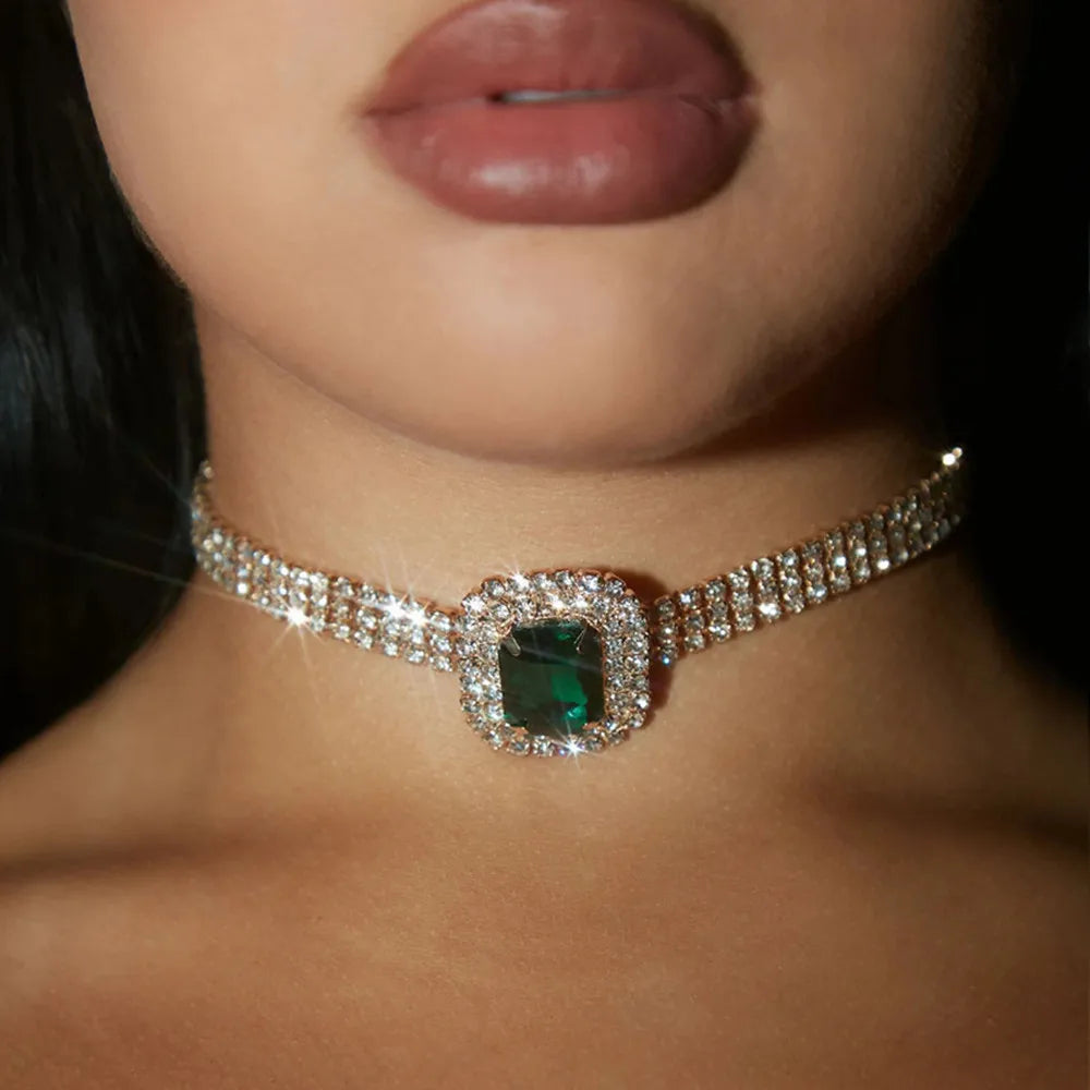 Electric Aura - Green Zircon Pendant Necklace
