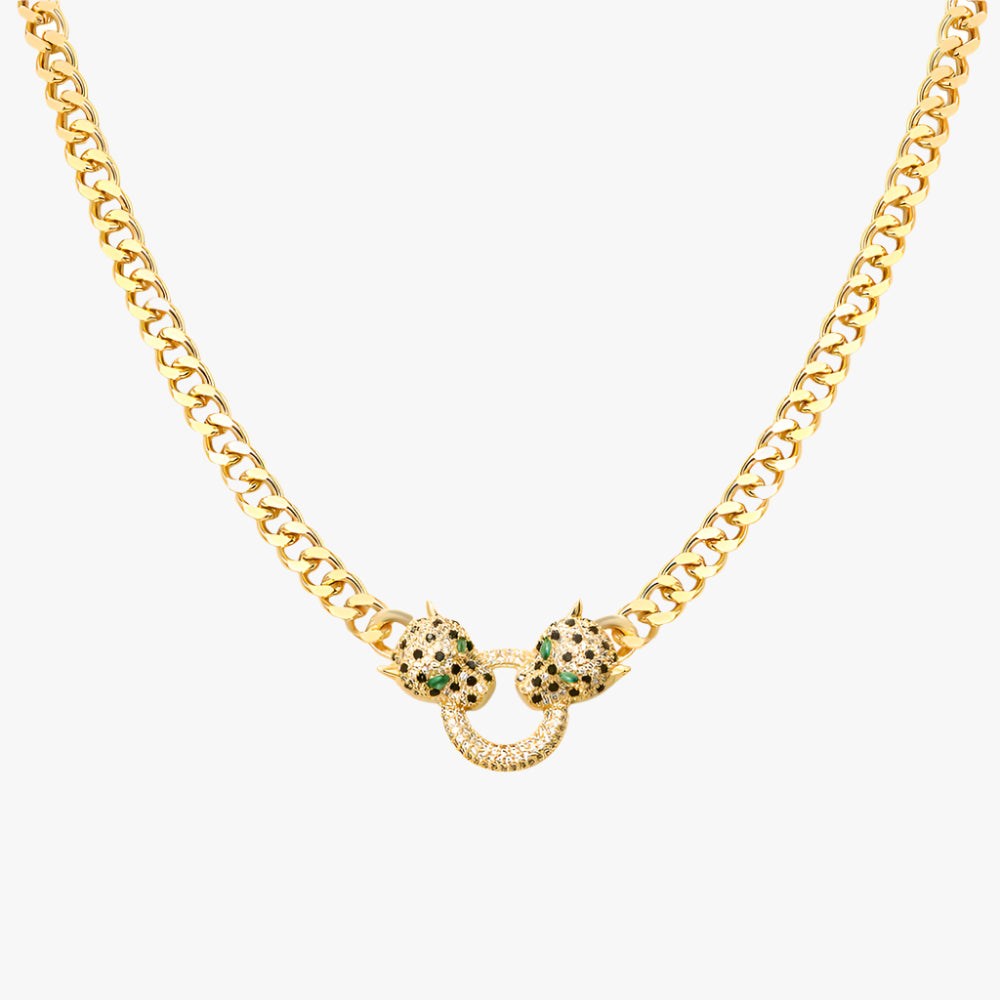 Jaguar Necklace Bracelet Set