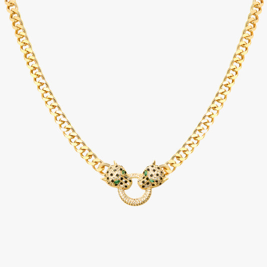 Jaguar Necklace Bracelet Set