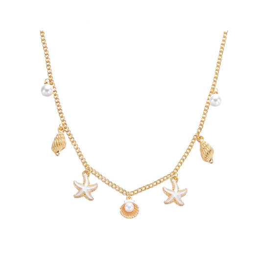 Gold Drift - Sea Charm Pendant Necklace