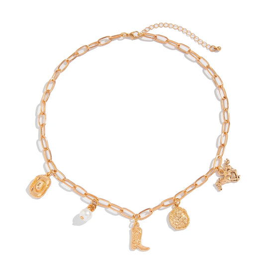 Gold Desert - Vintage Charm Necklace & Bracelet