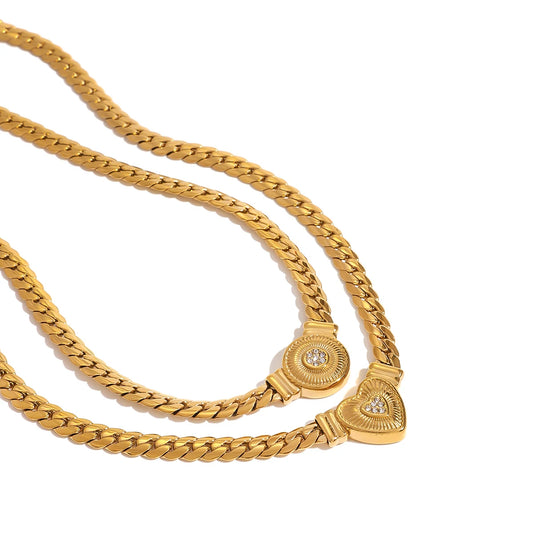 Gold Form - Stackable Pendant Necklace