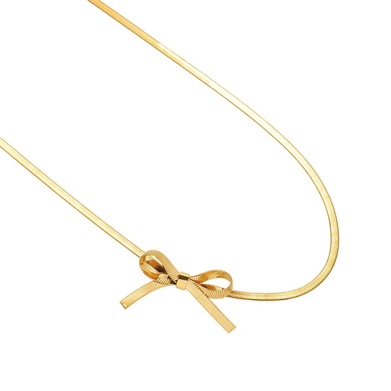 It Girl Bow – Stainless Steel Necklace