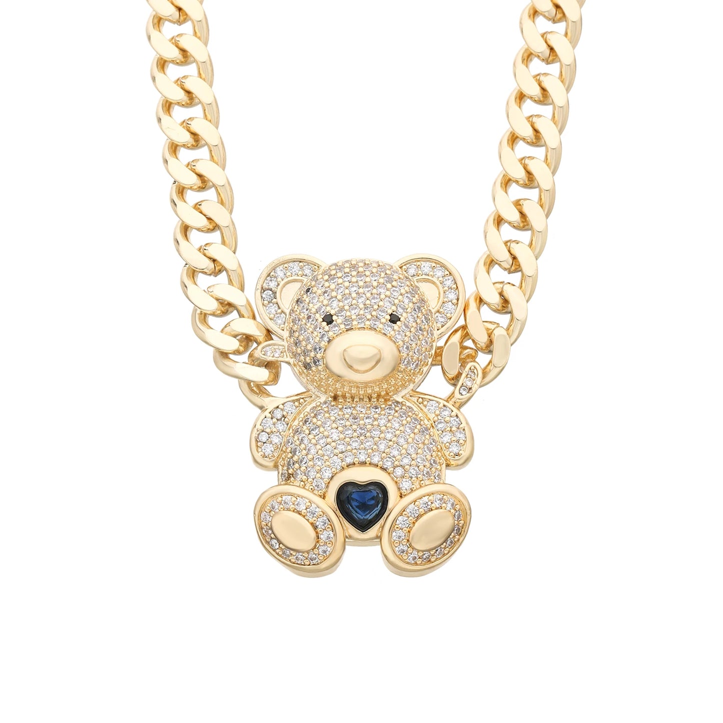 Sweet Teddy Bear Pendant Necklace
