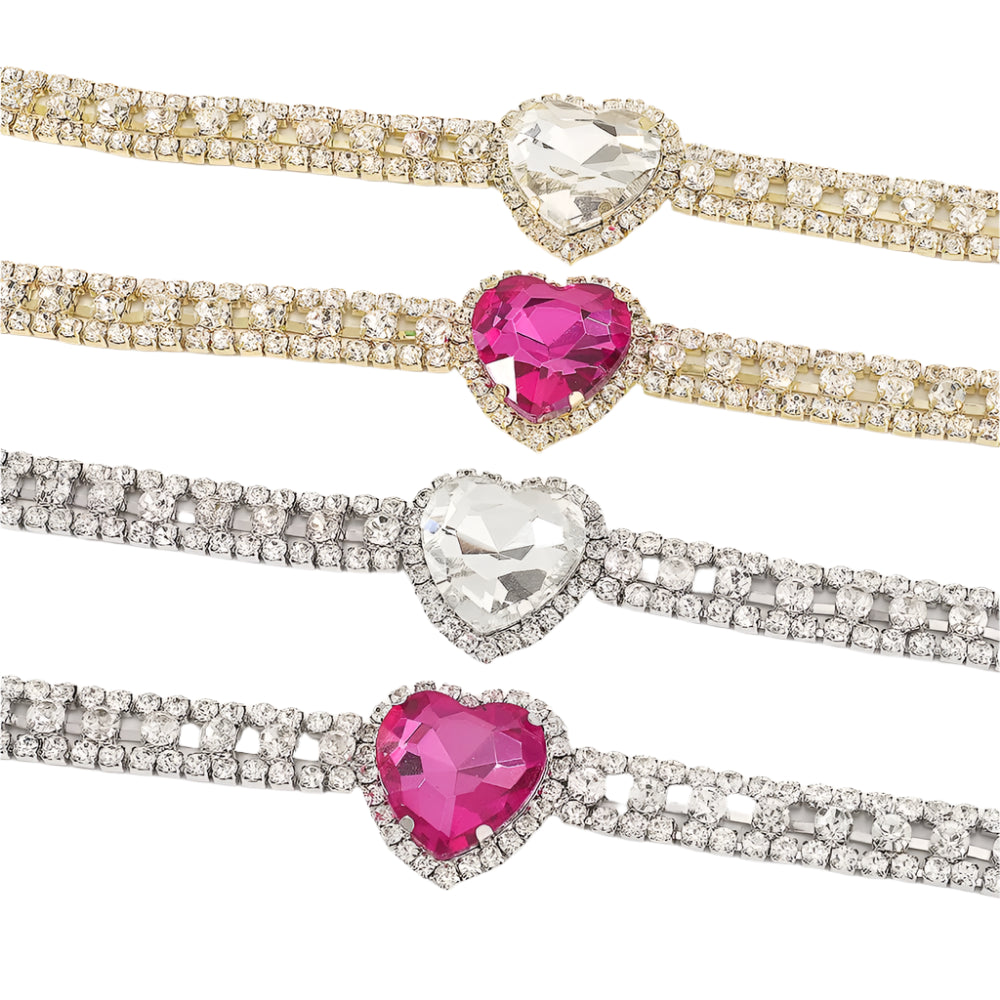 Unmatched Love Necklace - Zircon Heart Pendant Chain