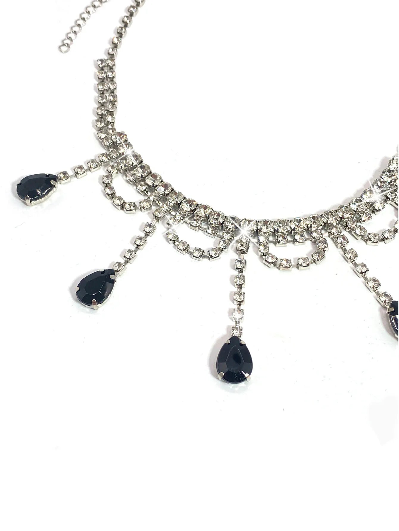 Lovelure - black water drop pendant necklace