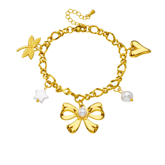 Gold Girl - Waterproof Gold Bowknot Love Bracelet