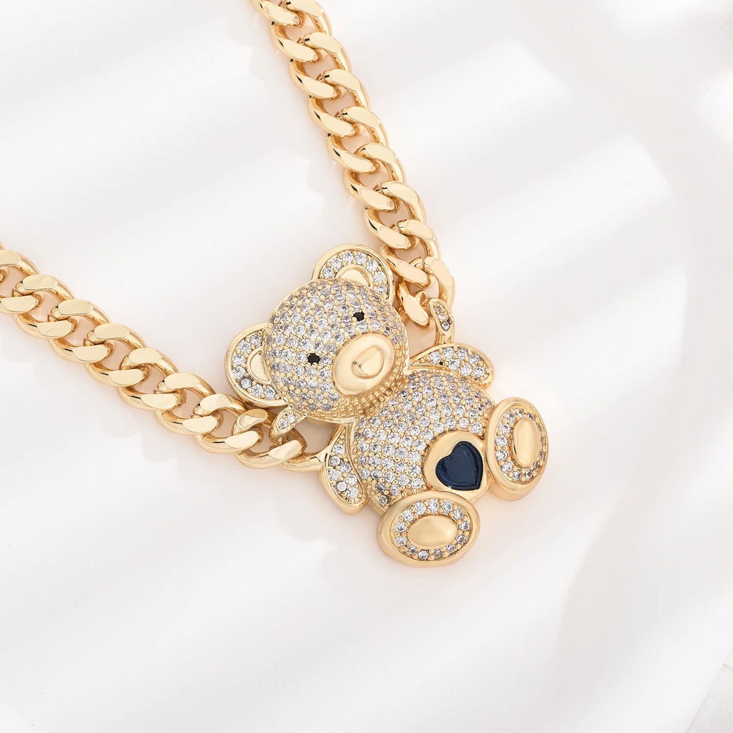 Sweet Teddy Bear Pendant Necklace