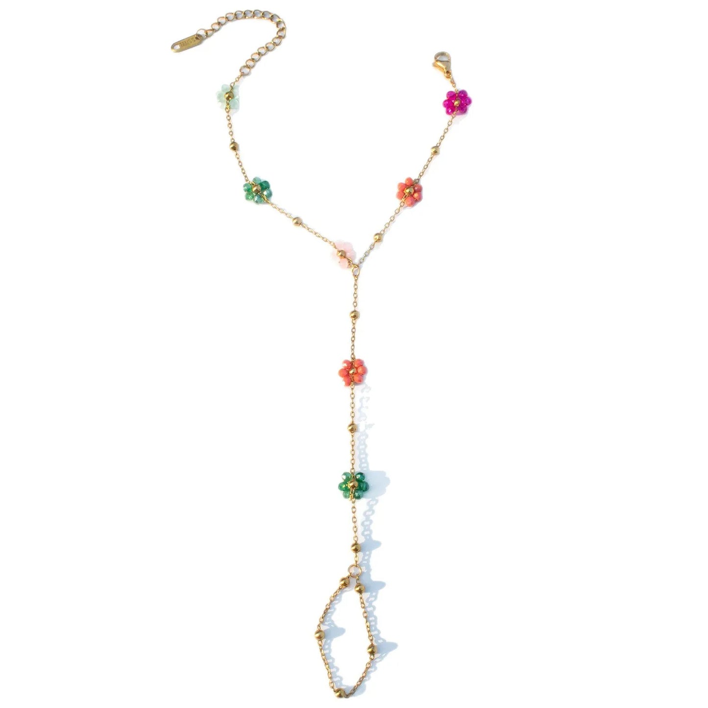 Floral Hand Chain Bracelet