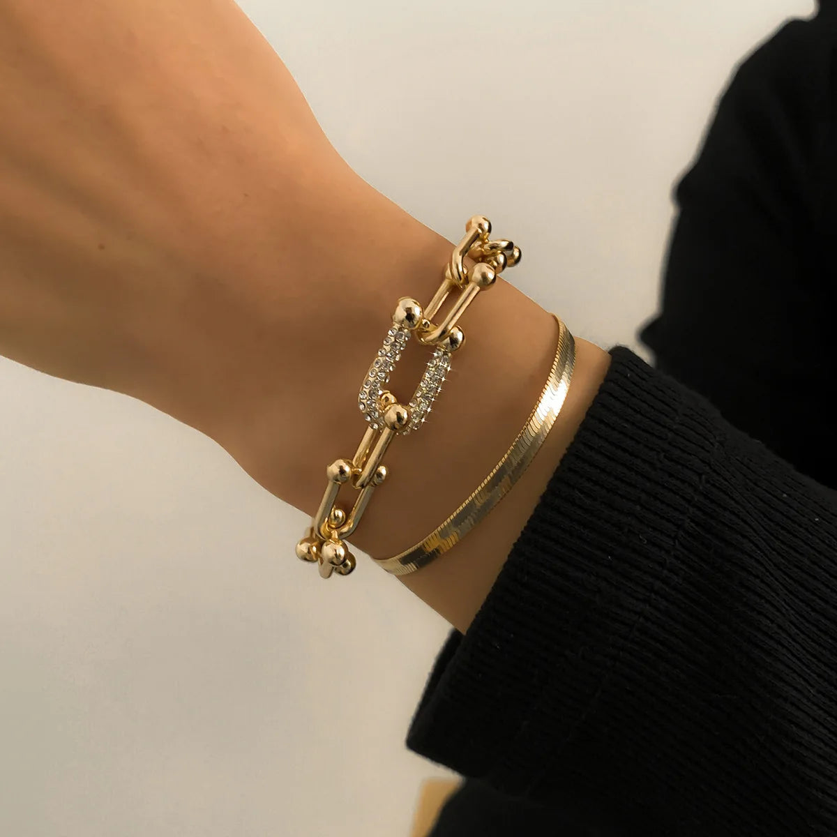 Chain & Link Bracelet Duo