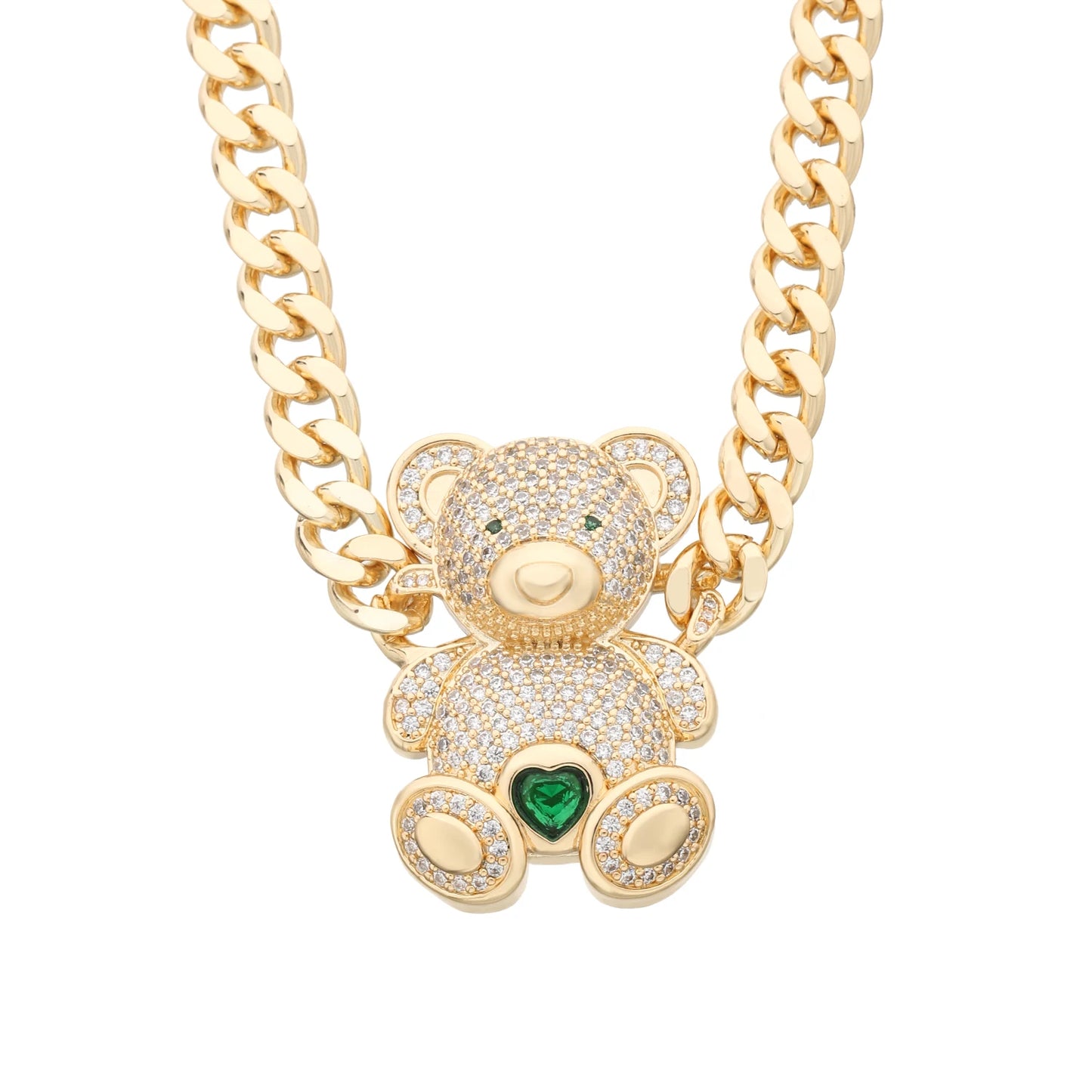 Sweet Teddy Bear Pendant Necklace