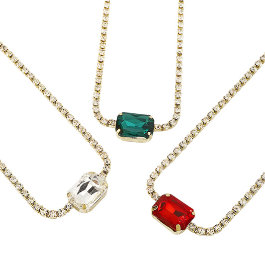 Velvet Dream - Multicolor Zircon Pendant Necklace