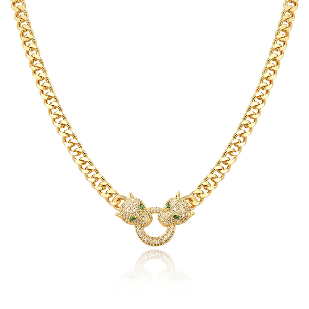 Jaguar Necklace Bracelet Set