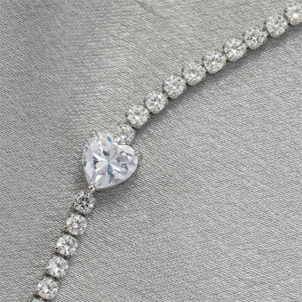 Lovergirl - Pink Heart Tennis Bracelet