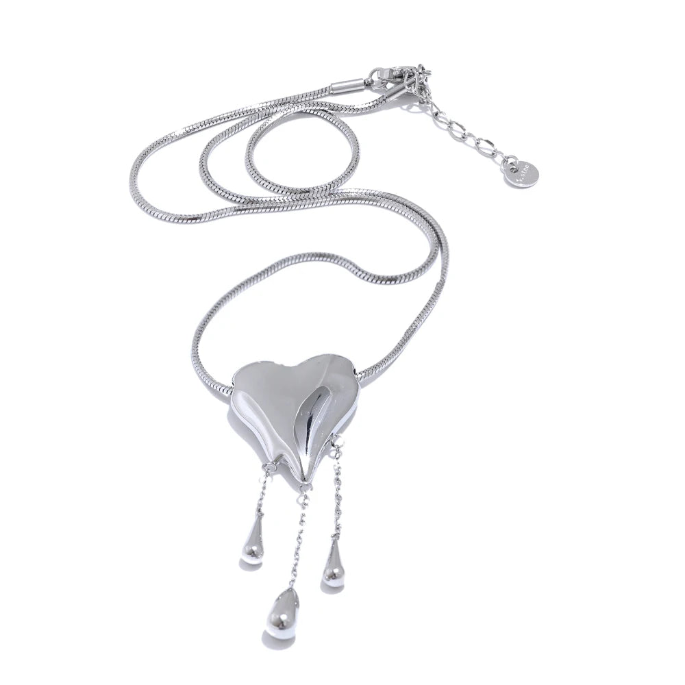 Love Explosion - Heart Water Drop Necklace