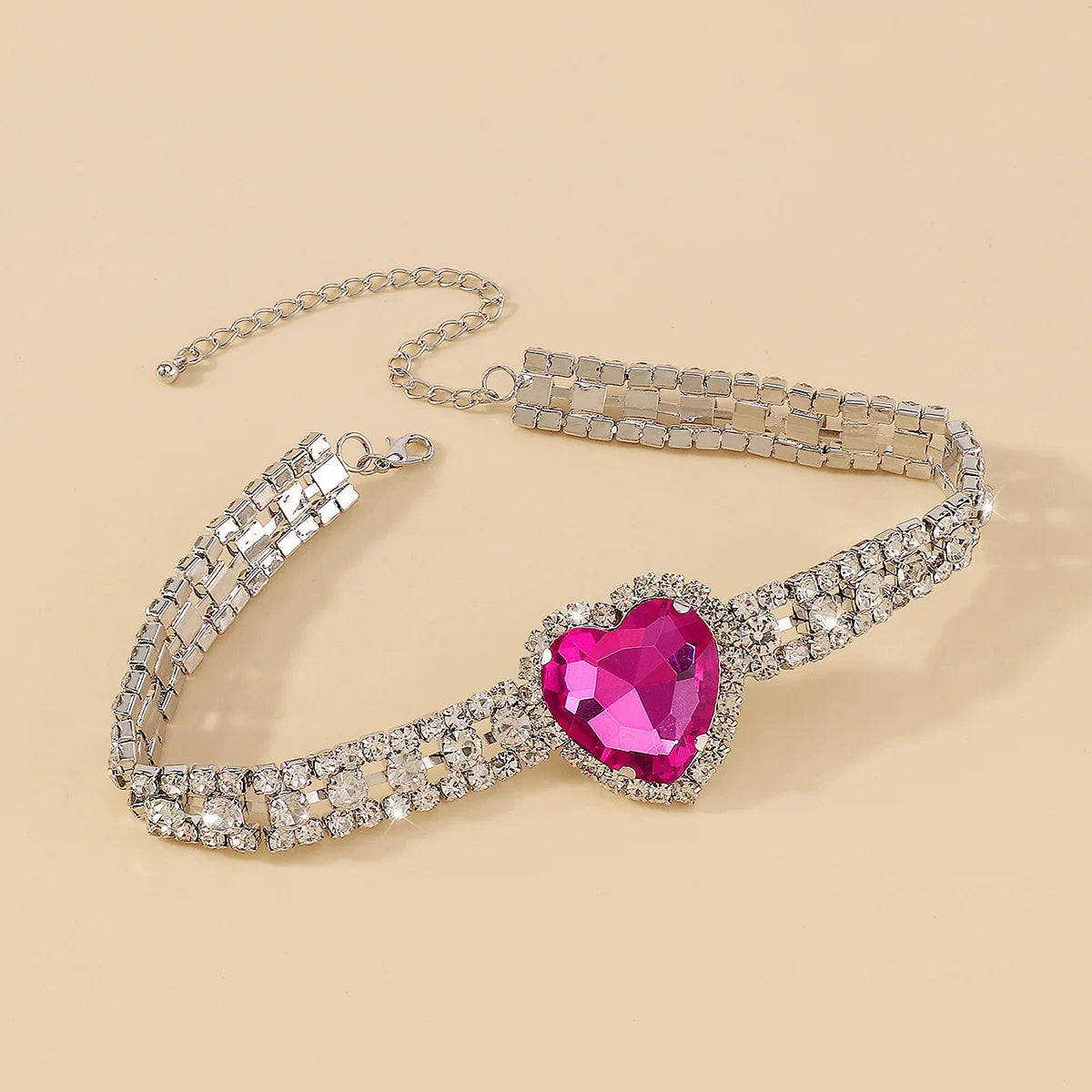 Unmatched Love Necklace - Zircon Heart Pendant Chain