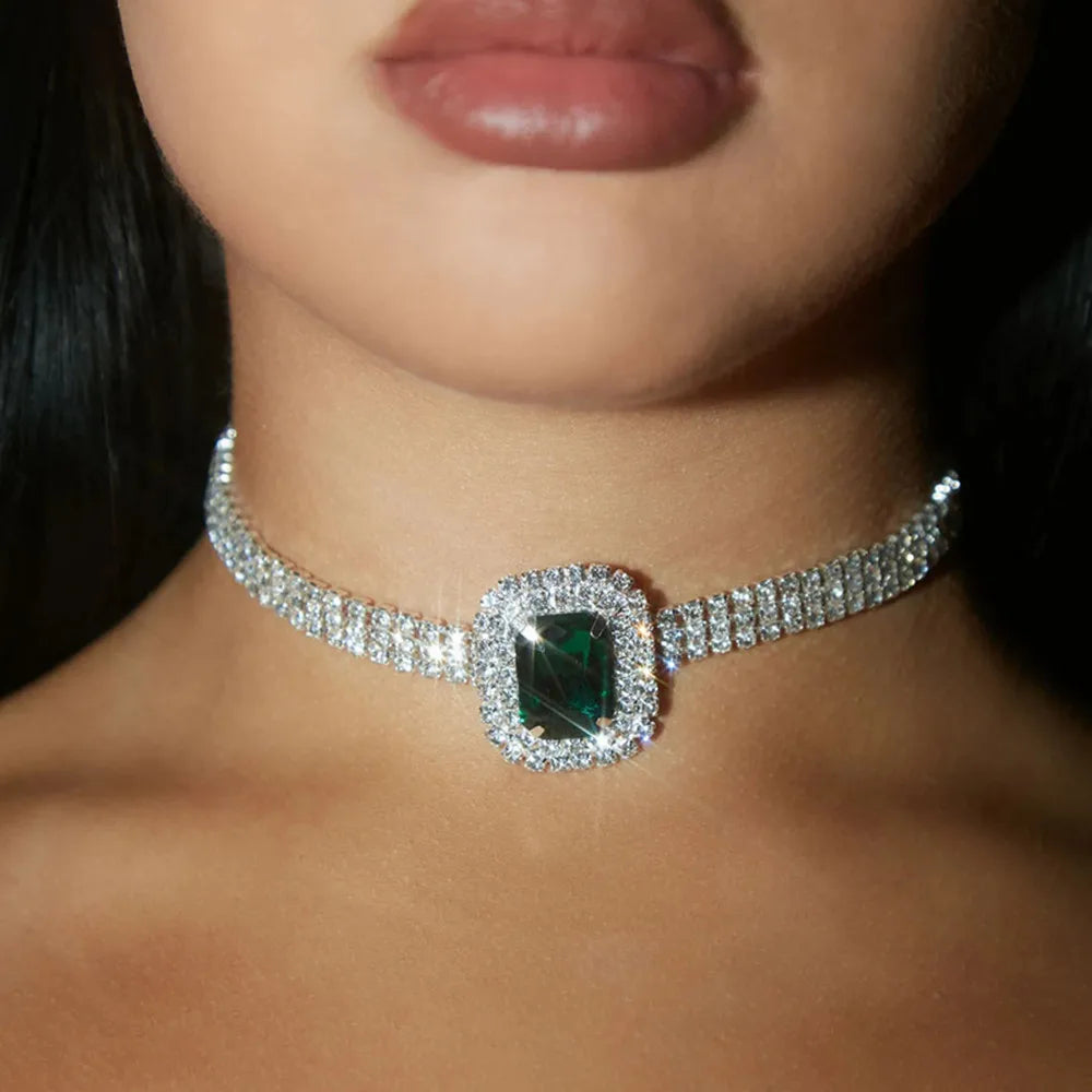 Electric Aura - Green Zircon Pendant Necklace