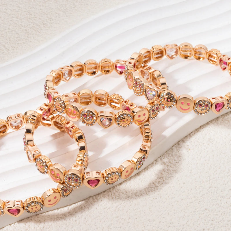 Iced Smile Stack - Charm Bracelets
