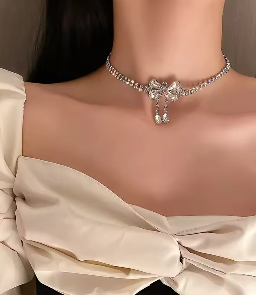 Iced Ribbon Necklace