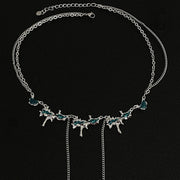 Azure Tassel Necklace