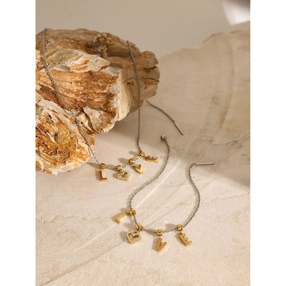 Love In Gold Necklace Set