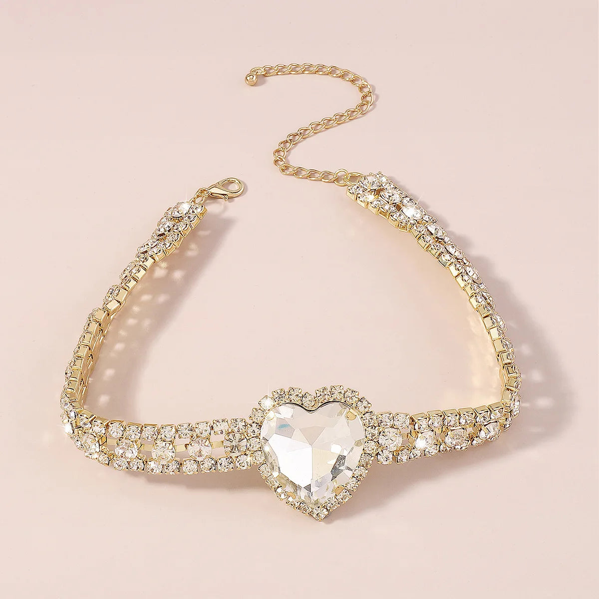 Unmatched Love Necklace - Zircon Heart Pendant Chain