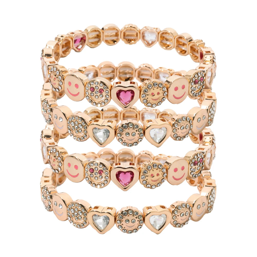 Iced Smile Stack - Charm Bracelets