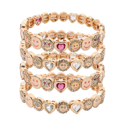 Iced Smile Stack - Charm Bracelets