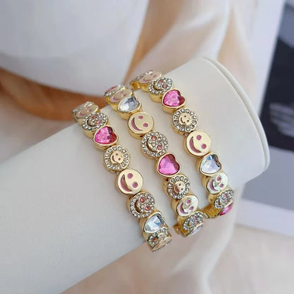 Iced Smile Stack - Charm Bracelets