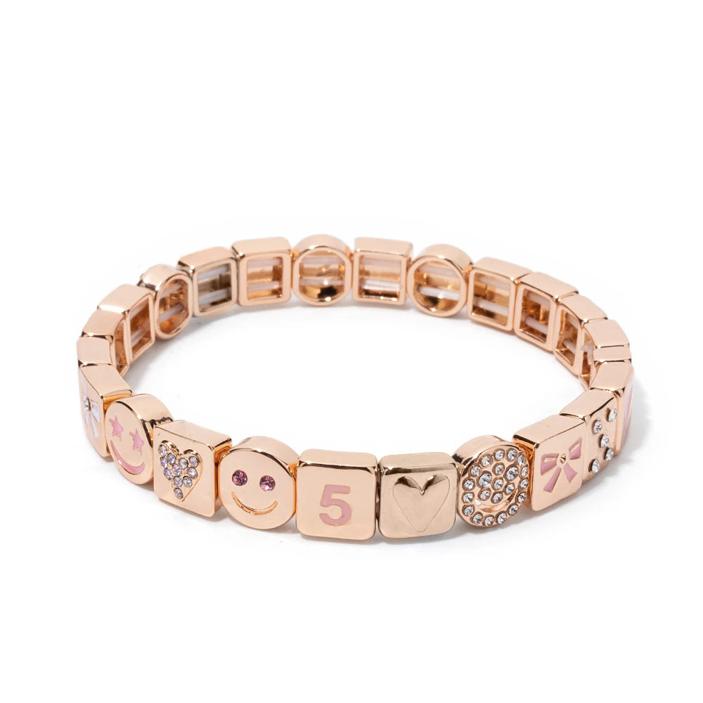 Iced Smile Stack - Charm Bracelets