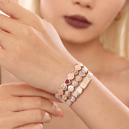 Iced Smile Stack - Charm Bracelets