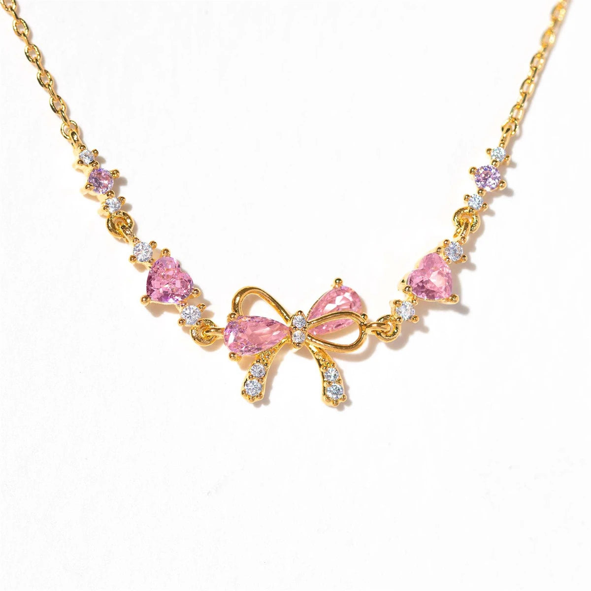 Valentine - Dainty Pink Ribbon Bracelet