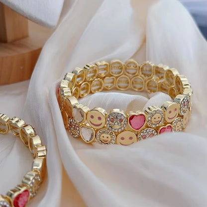 Iced Smile Stack - Charm Bracelets