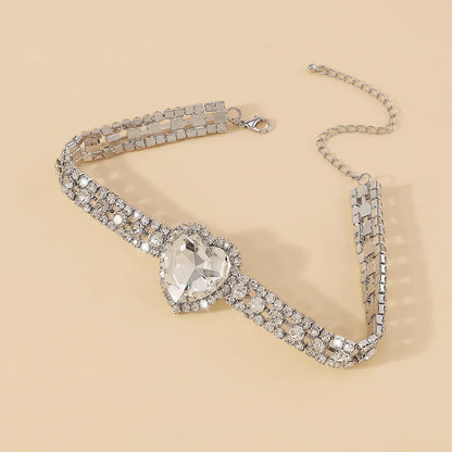 Unmatched Love Necklace - Zircon Heart Pendant Chain