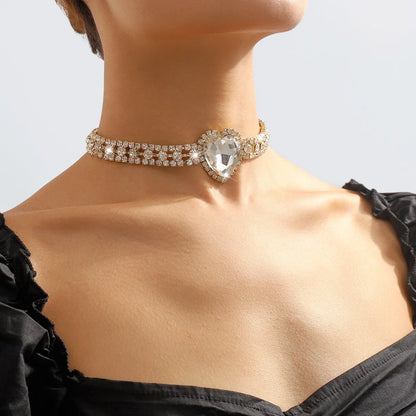 Unmatched Love Necklace - Zircon Heart Pendant Chain