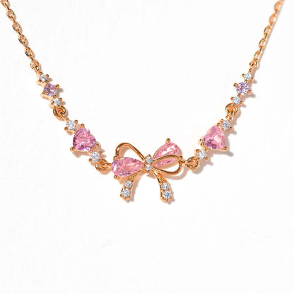 Valentine - Dainty Pink Ribbon Bracelet