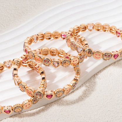 Iced Smile Stack - Charm Bracelets