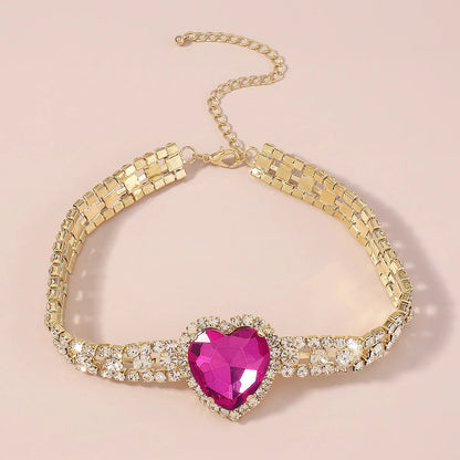 Unmatched Love Necklace - Zircon Heart Pendant Chain